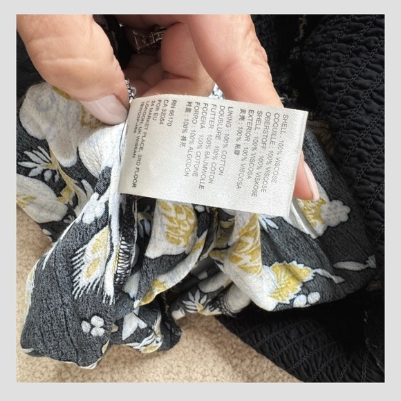 Free People Jumpsuit Little Of Your Love Floral Wide Leg Spaghetti Strap Smocked - Picture 14 of 16